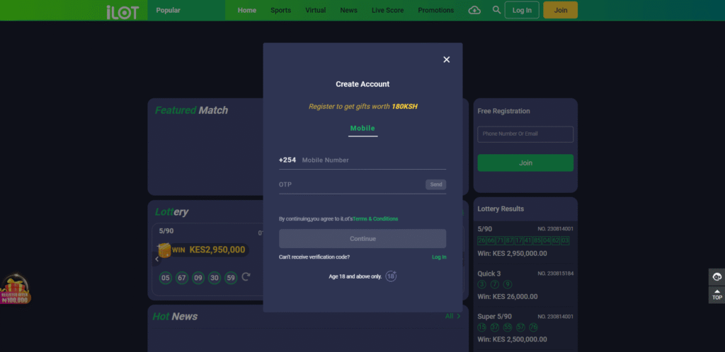 How to Register on iLOTBET